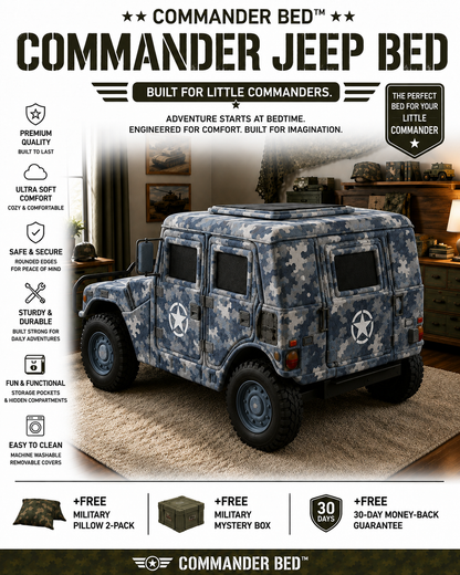 Commander Bed™ – Jeep 4×4 Mixed Arctic Camo